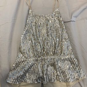 Sequins Silver Top